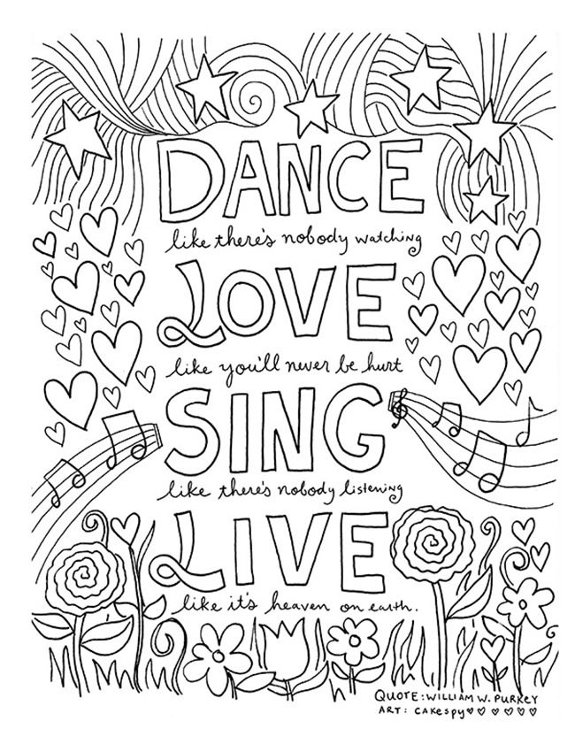 quote coloring pages