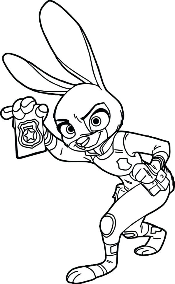 rabbit zootopia coloring pages