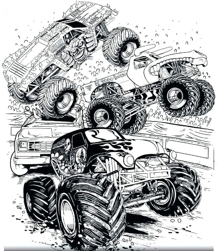 race truck coloring pages