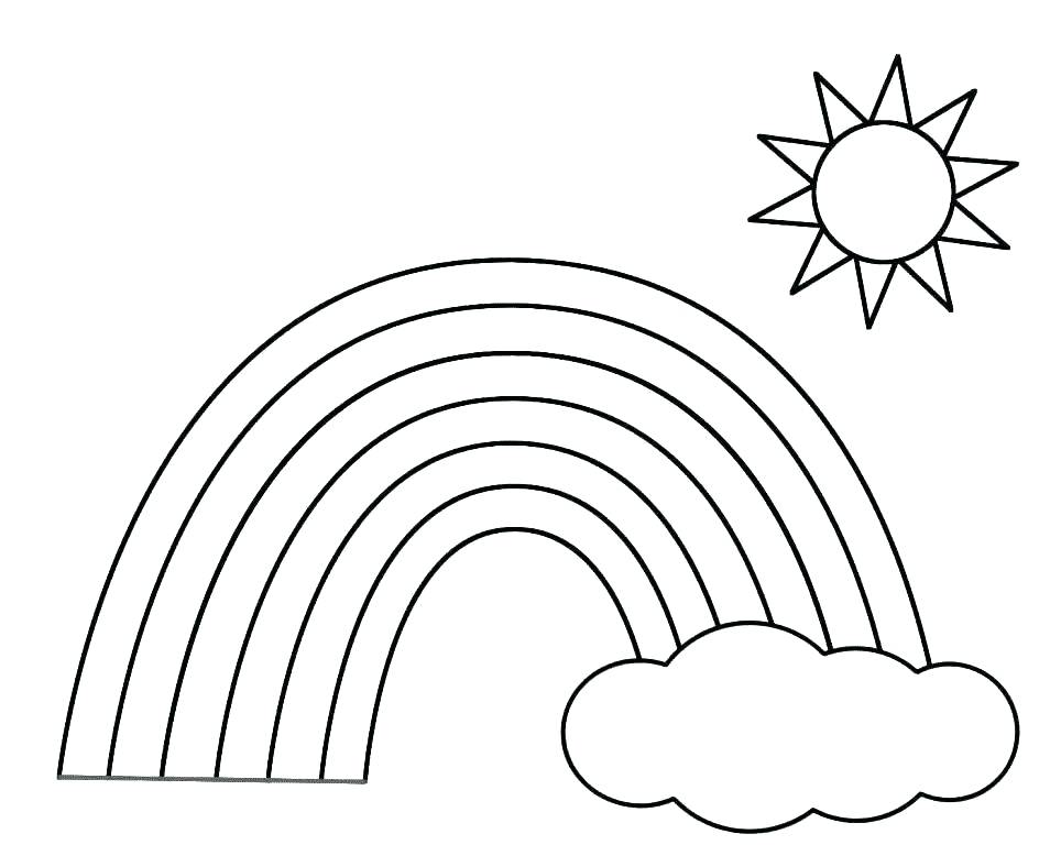 rainbow coloring page for kids