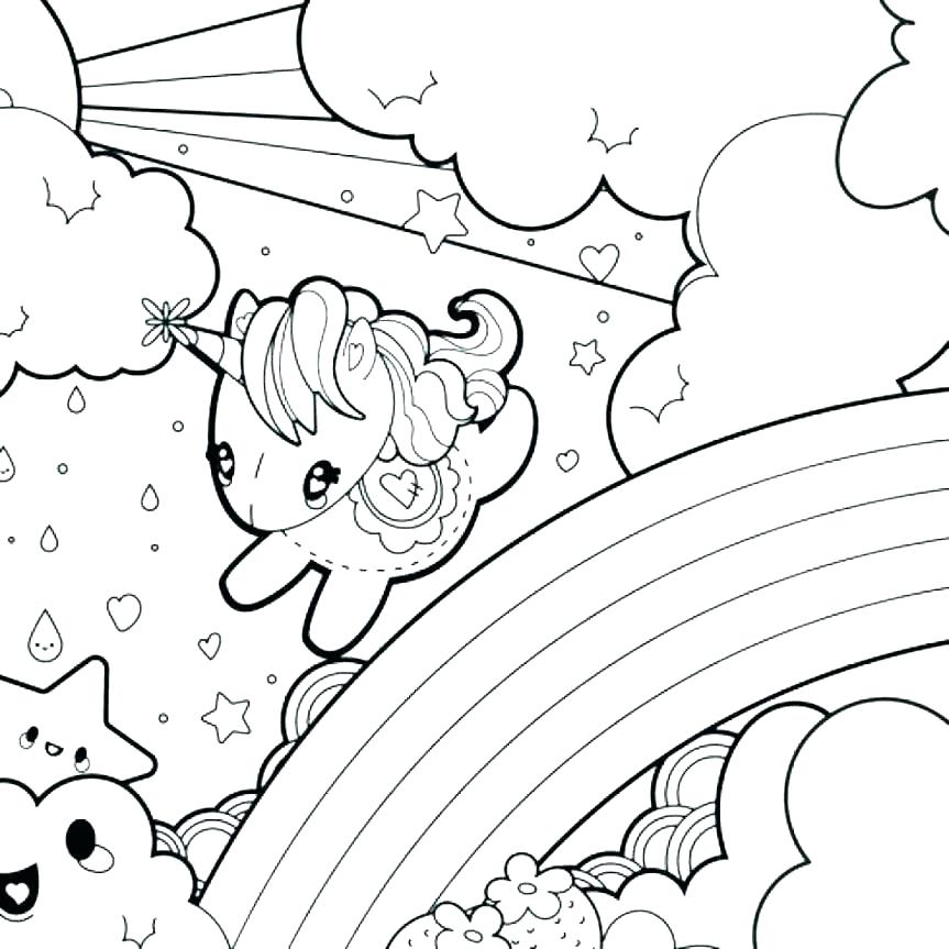 rainbow coloring page free
