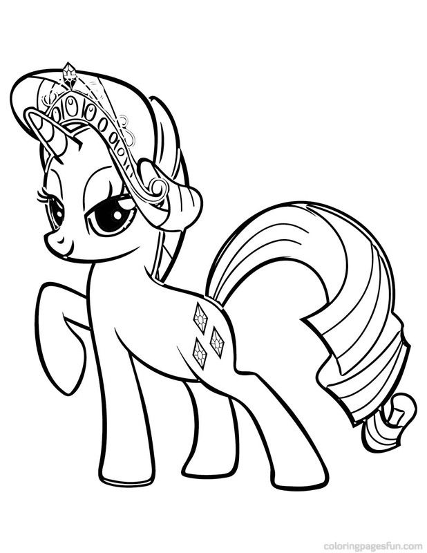 rarity pony coloring pages
