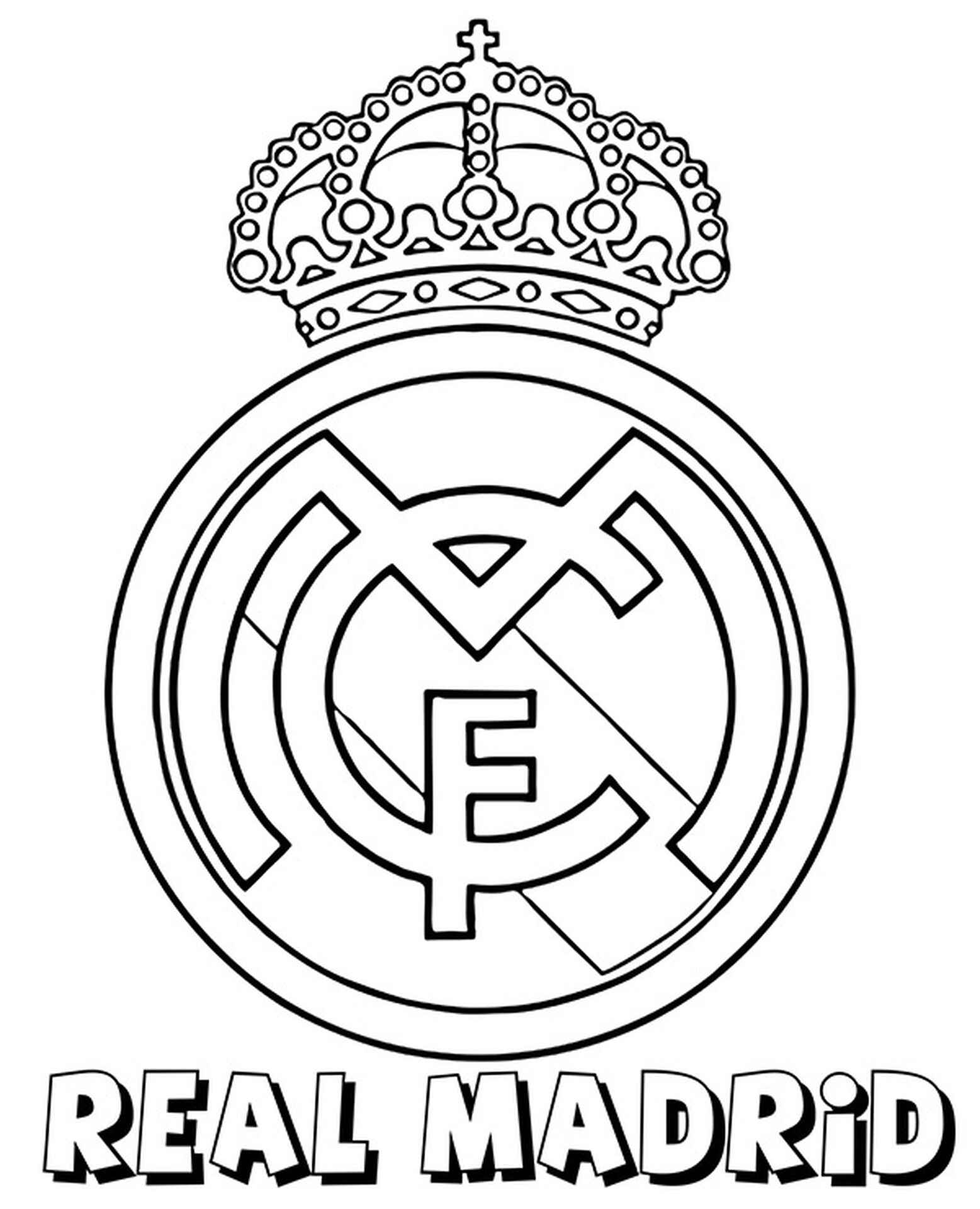 real madrid coloring logo coloring page