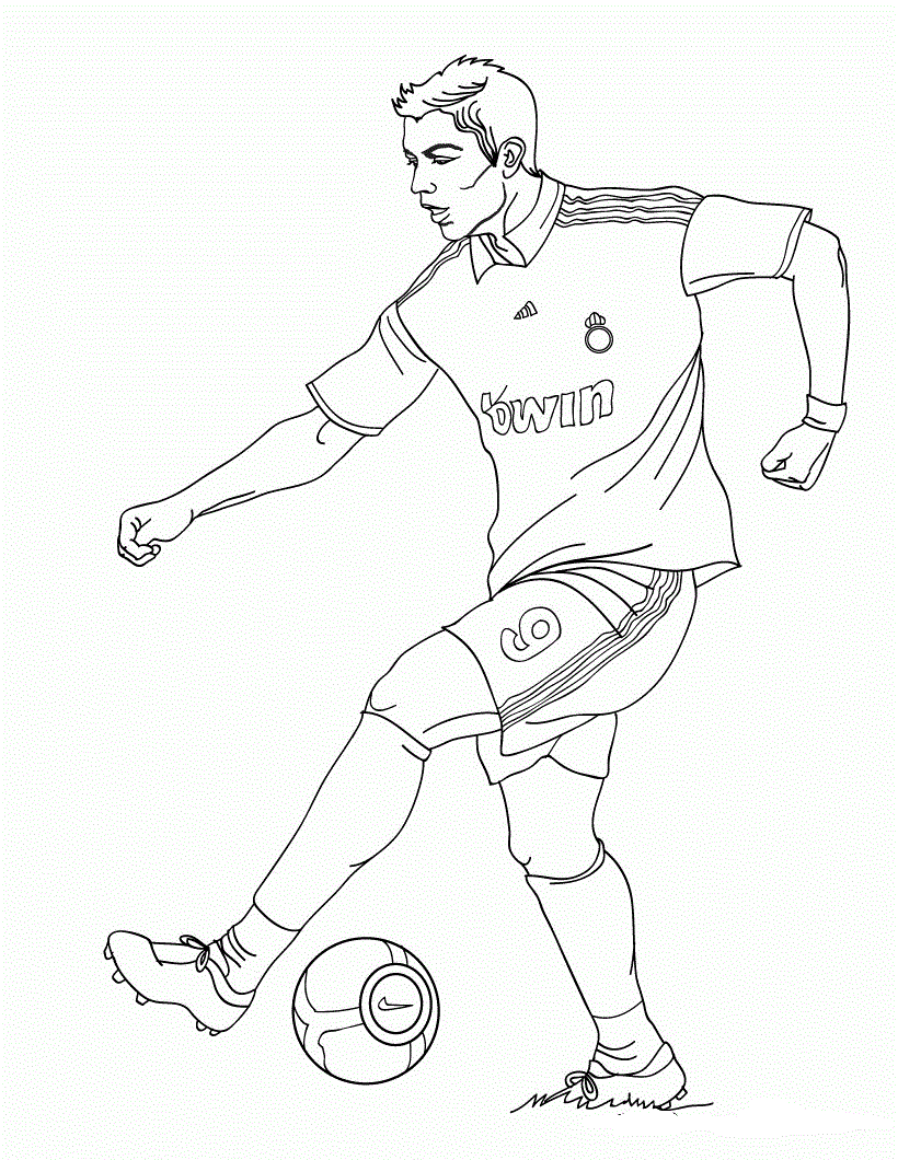 real madrid player coloring pages