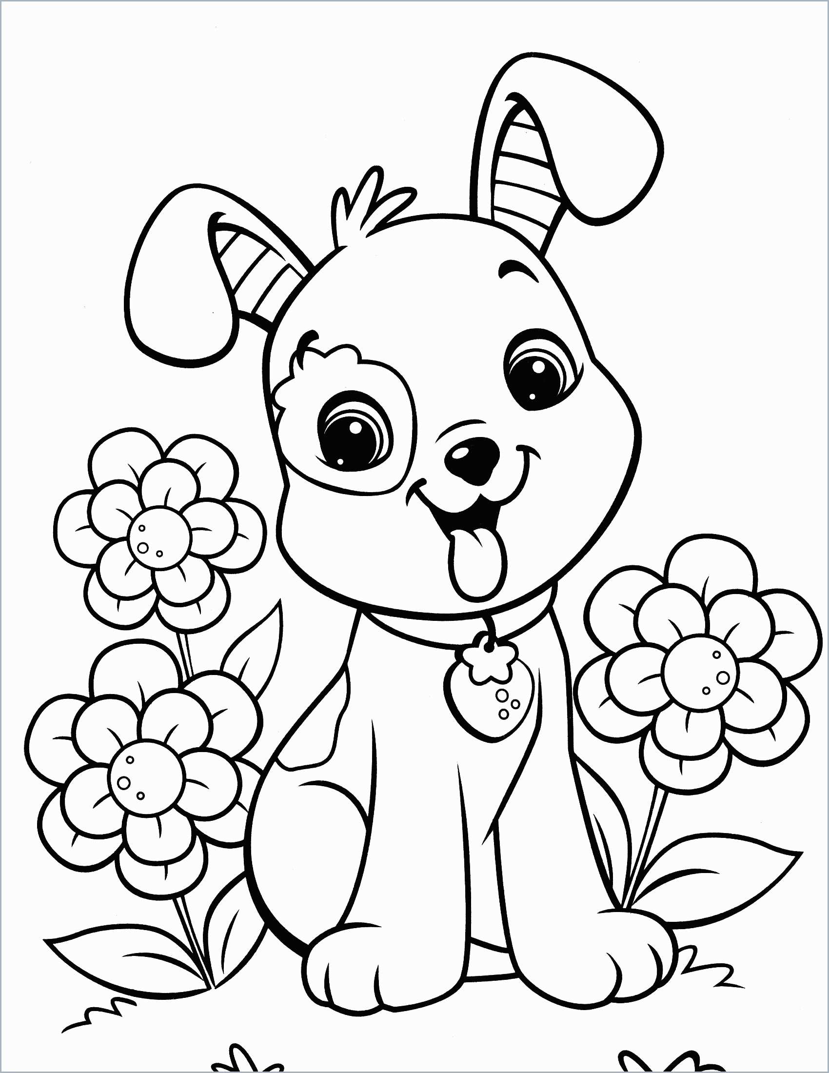 real puppy coloring pages
