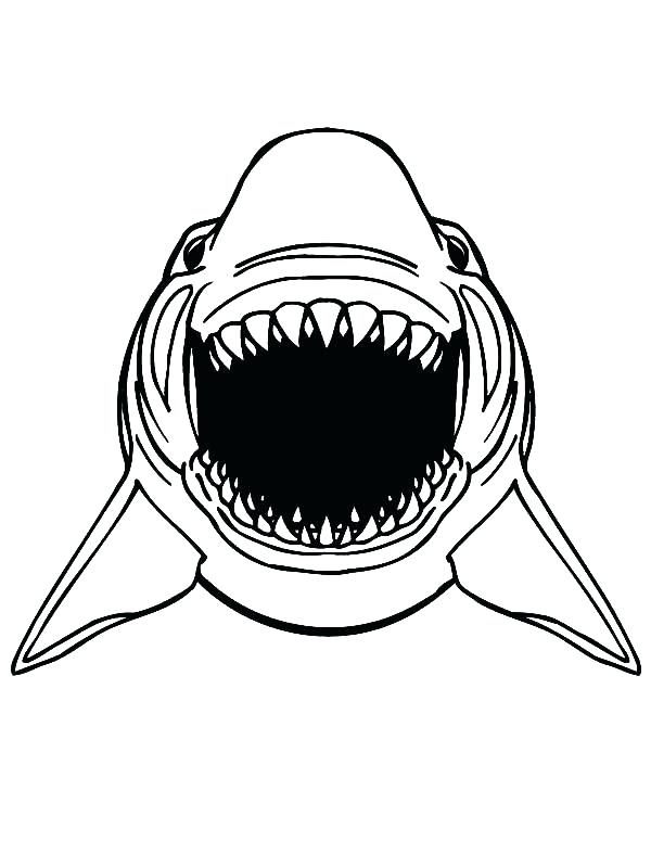 real shark coloring pages