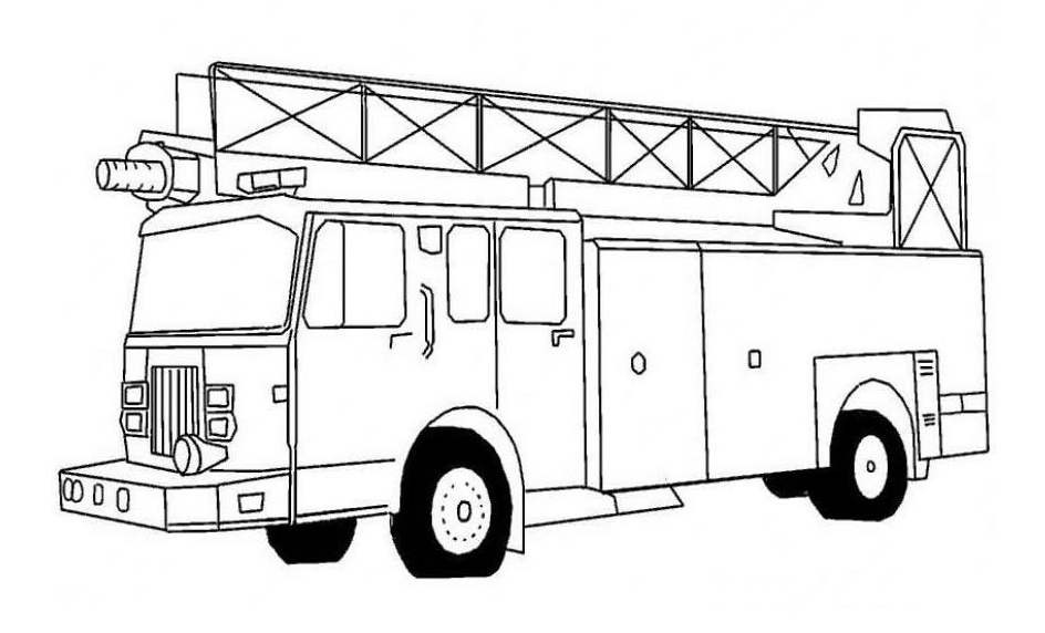 red the fire truck from cars coloring page