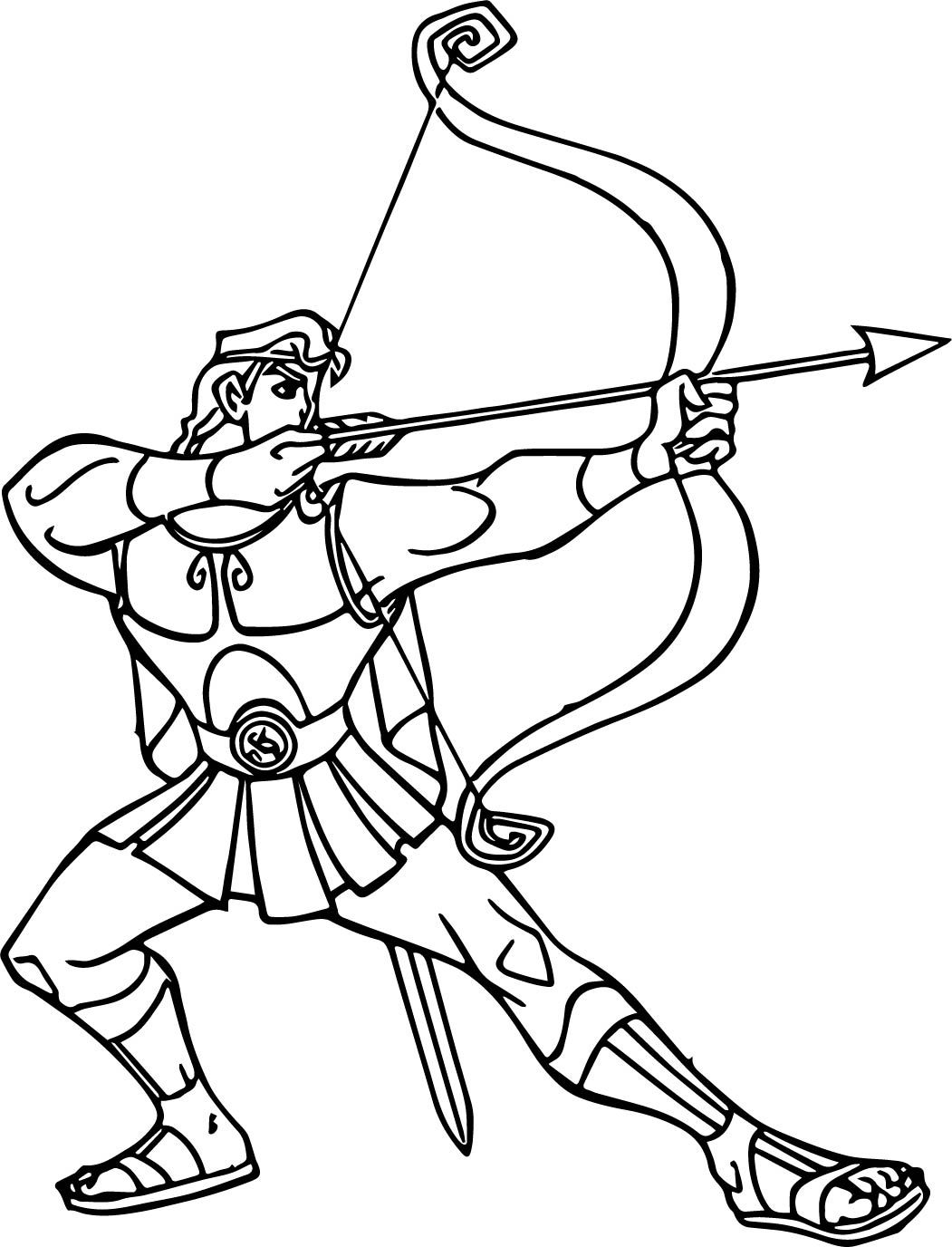 roman archery coloring pages
