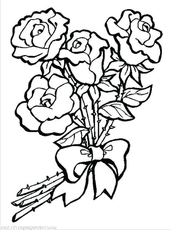 rose coloring book pages