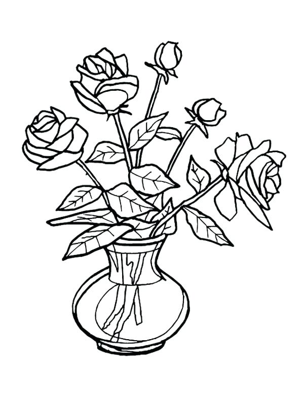 rose coloring pages kids