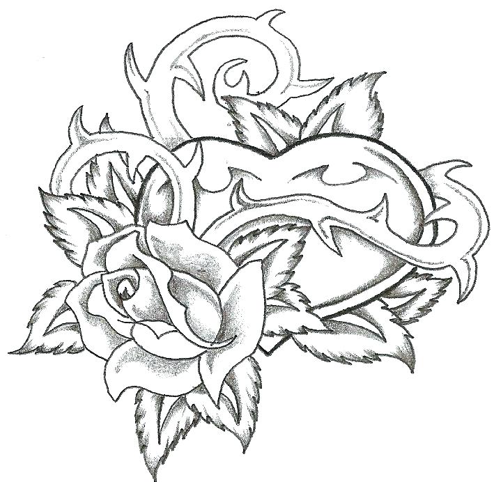 rose printable coloring pages
