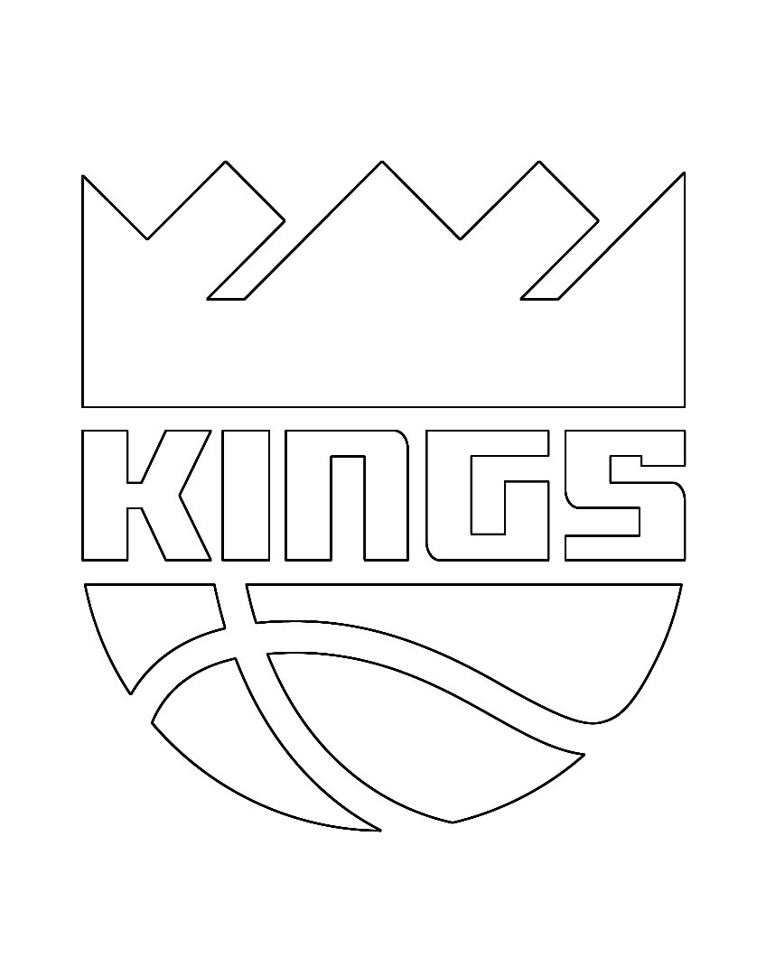 nba sacramento kings logo coloring page