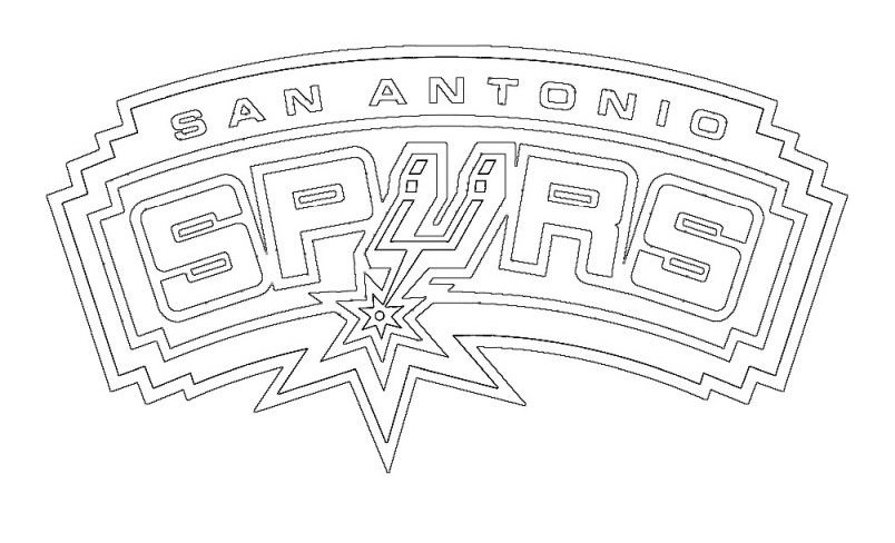 san antonio spurs logo coloring pages