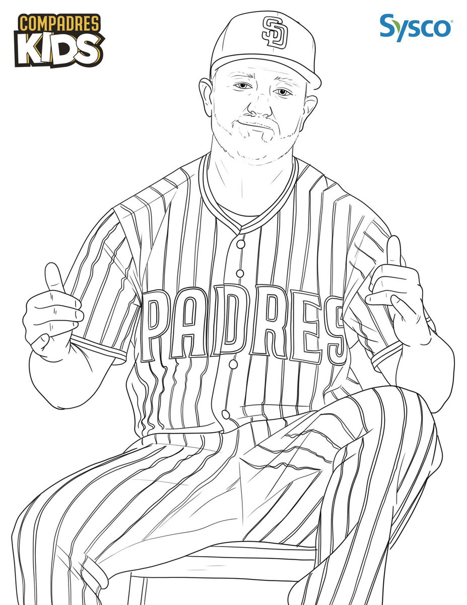 san diego padres player coloring pages