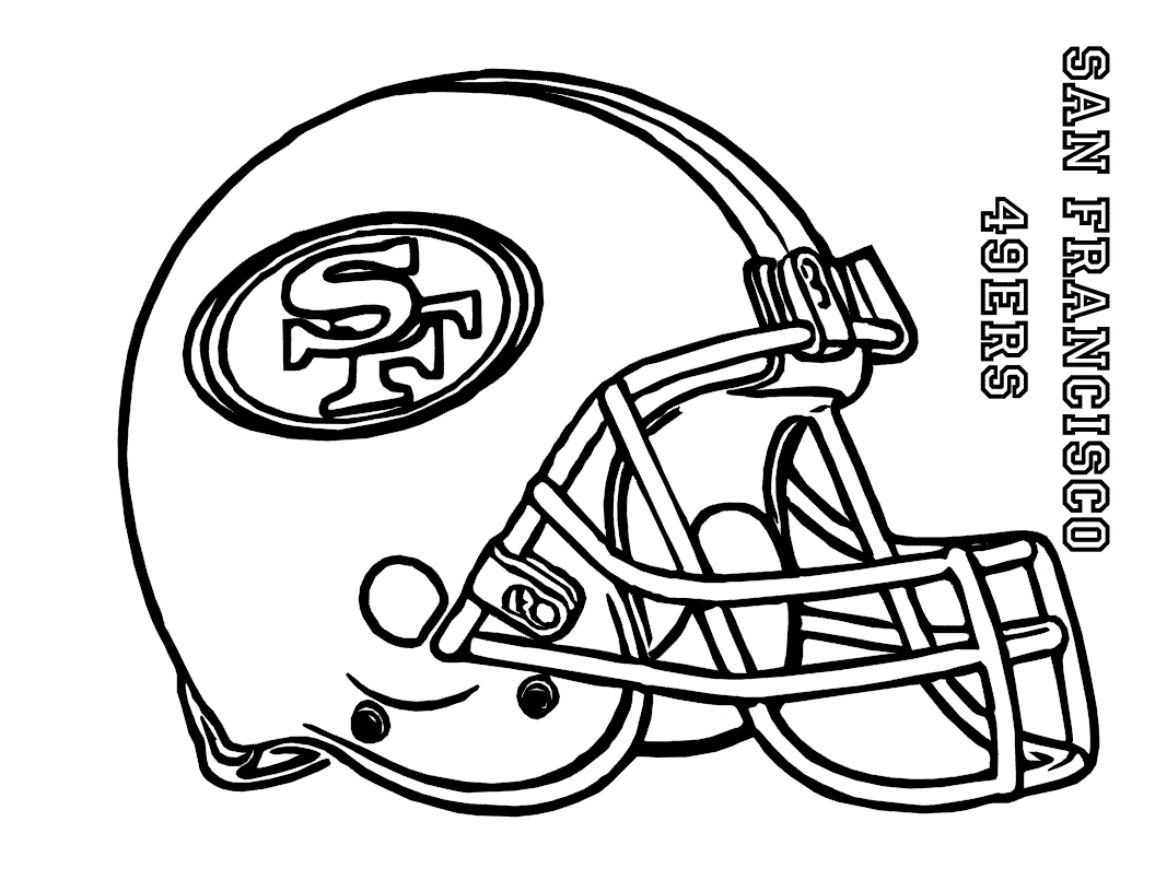 san francisco 49ers helmet coloring pages