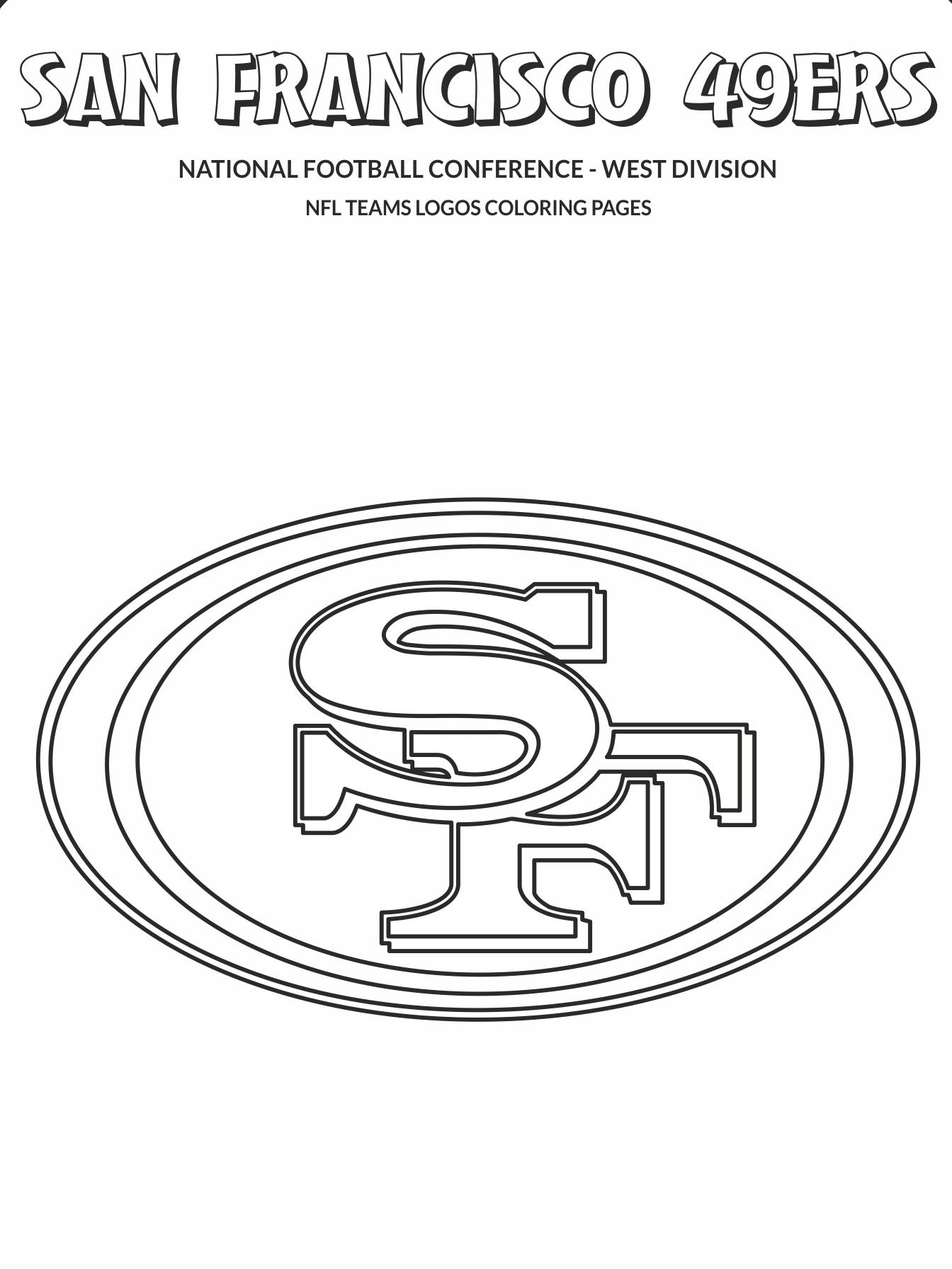 san francisco 49ers logo coloring pages