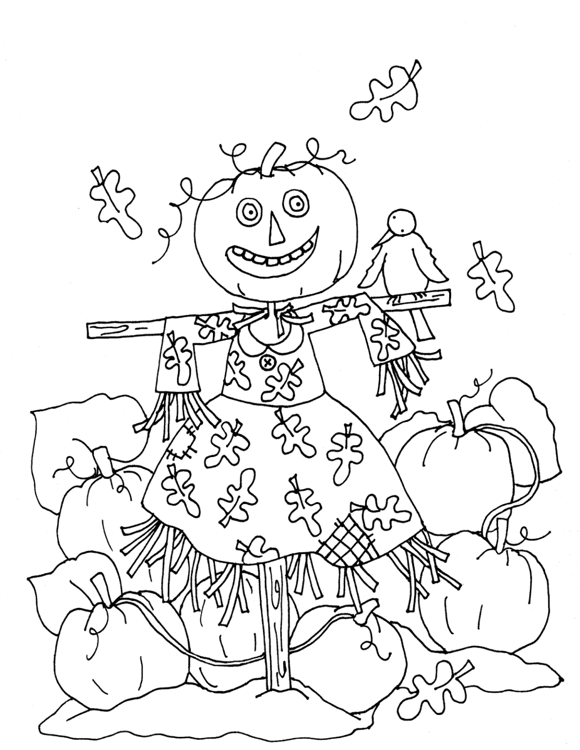 Scarecrow Coloring Pages Pdf Free - Coloringfolder.com