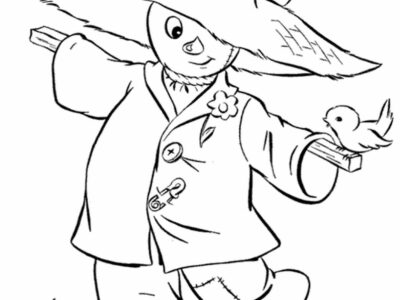 scarecrow printables coloring pages