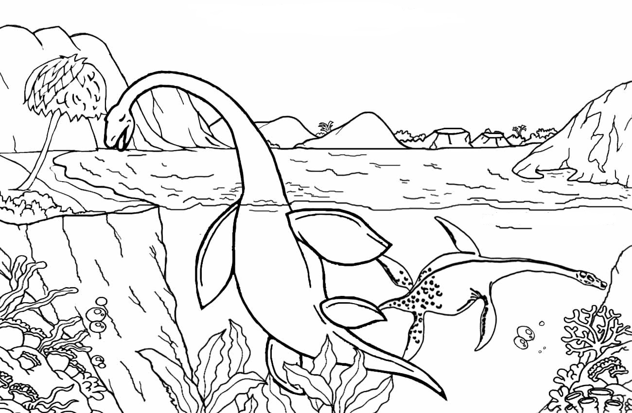 prehistoric sea creatures coloring pages