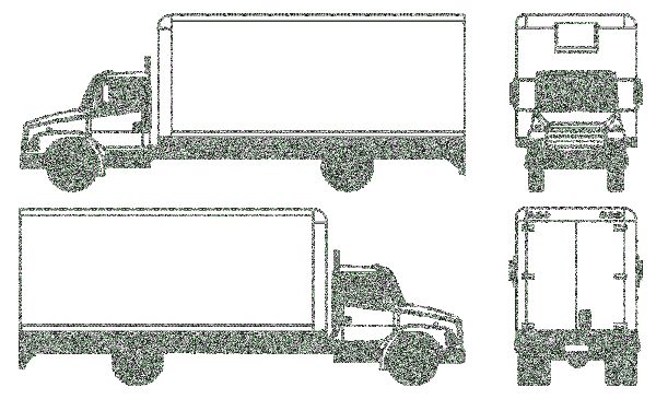 semi truck length coloring picture