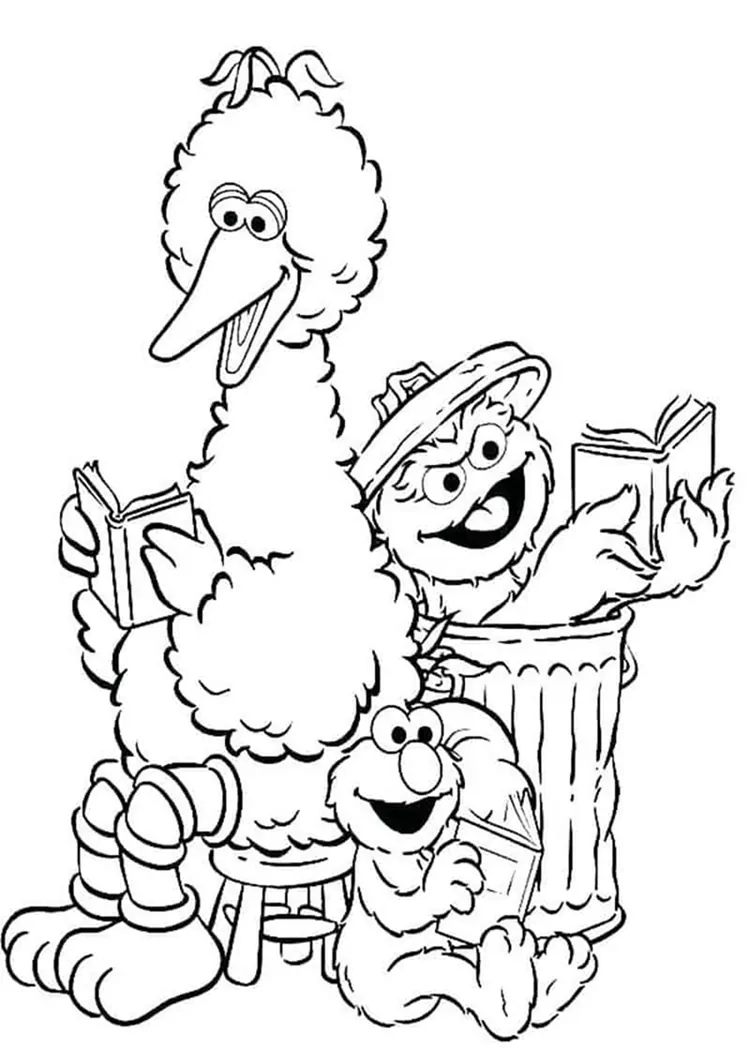 coloring pages sesame street
