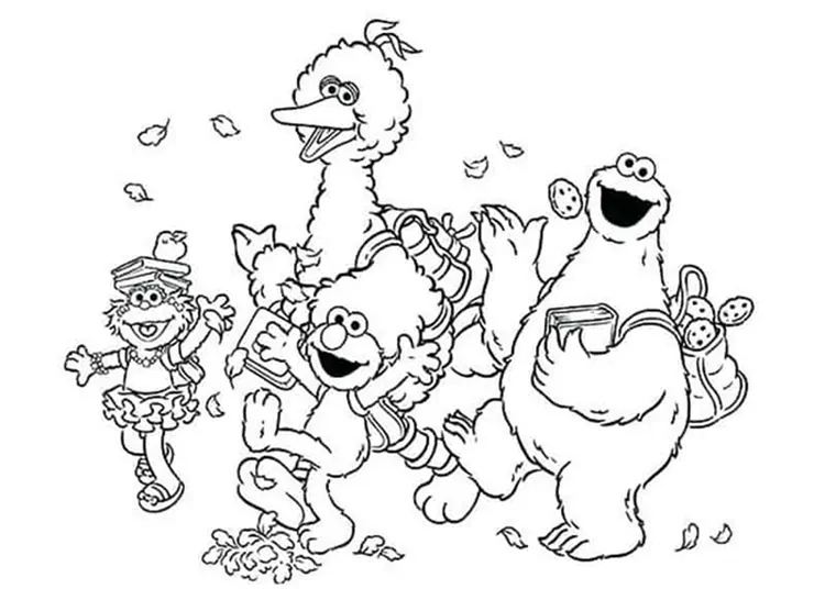 sesame st coloring pages