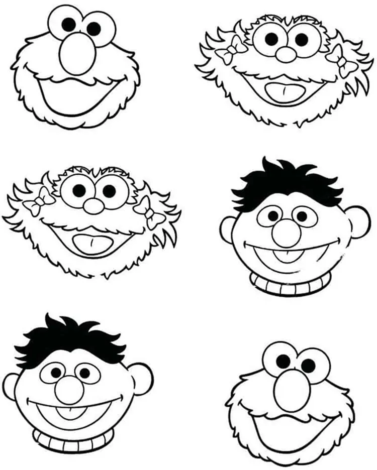sesame street characters coloring pages