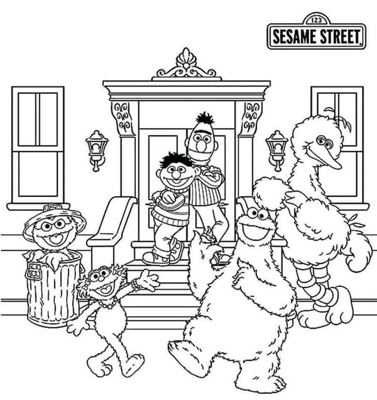 seseme street coloring pages