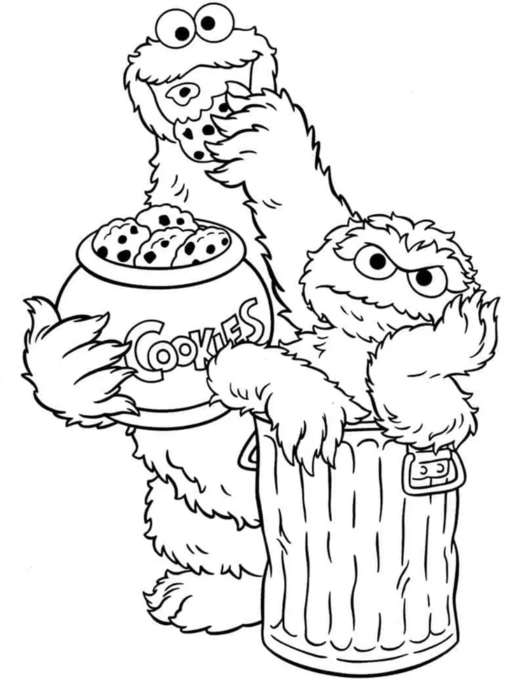 sesame street coloring pages printable