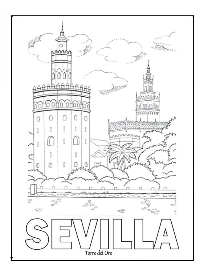 sevilla city coloring pages
