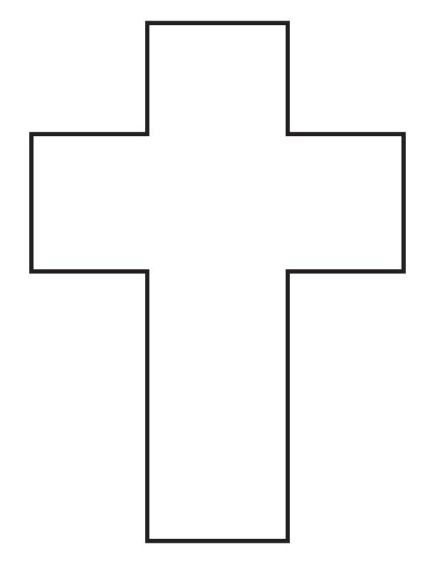 coloring pages for the shape cross