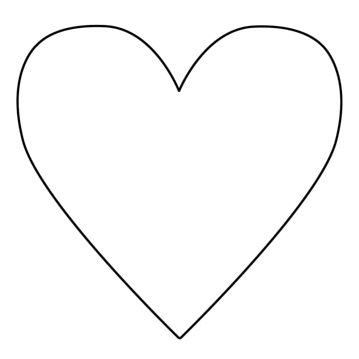 heart shape coloring pages
