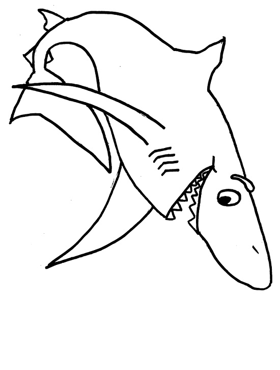 shark coloring pages free printable