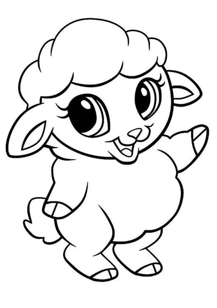 cute sheep coloring pages to print