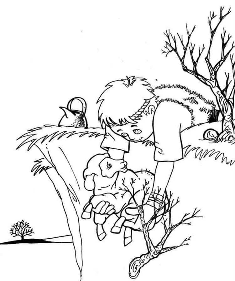 lost sheep coloring pages free