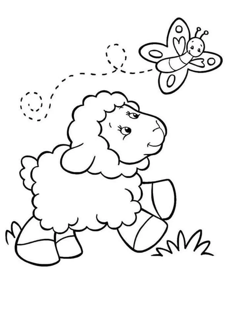 sheep coloring pages preschool