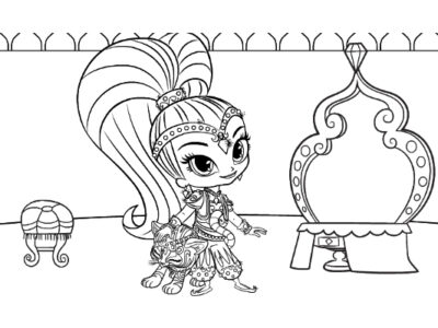 shimmer and shine ballerina coloring pages