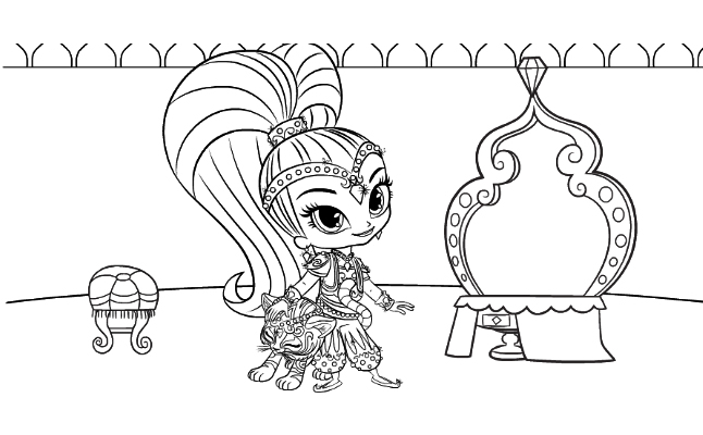 shimmer and shine ballerina coloring pages
