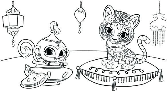 shimmer and shine coloring pages free printable