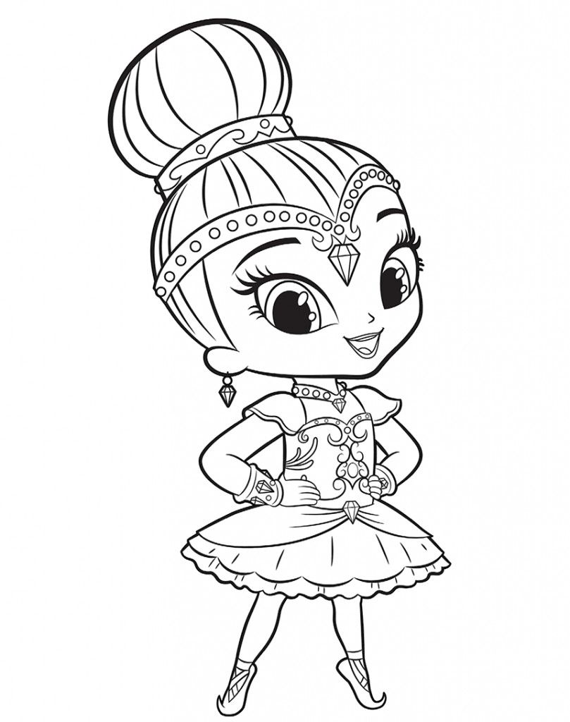 shimmer and shine coloring pages leah