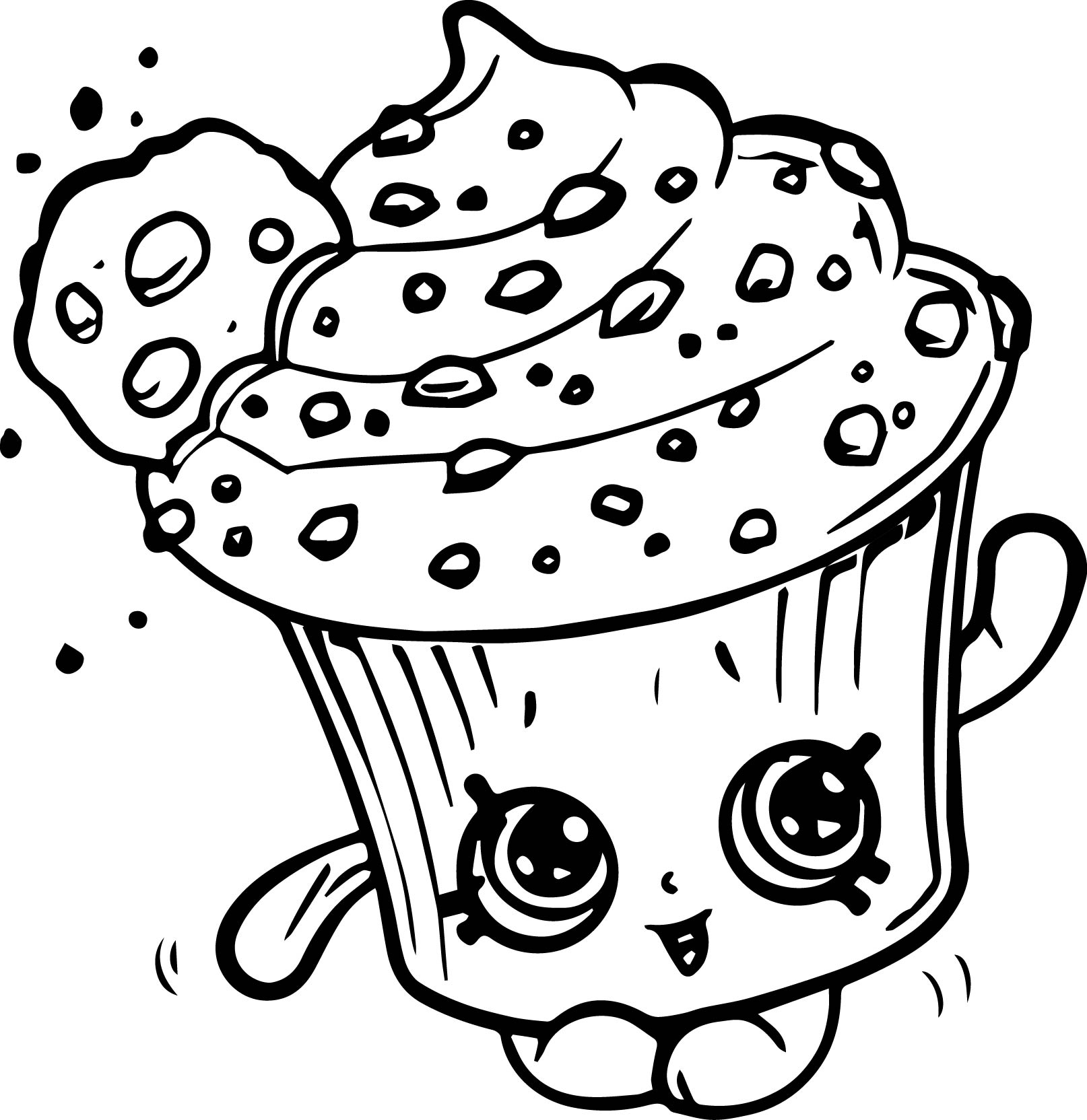 shopkin coloring pages cupcake