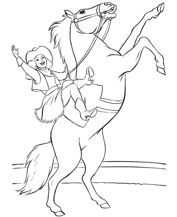 show jumping horse coloring pages