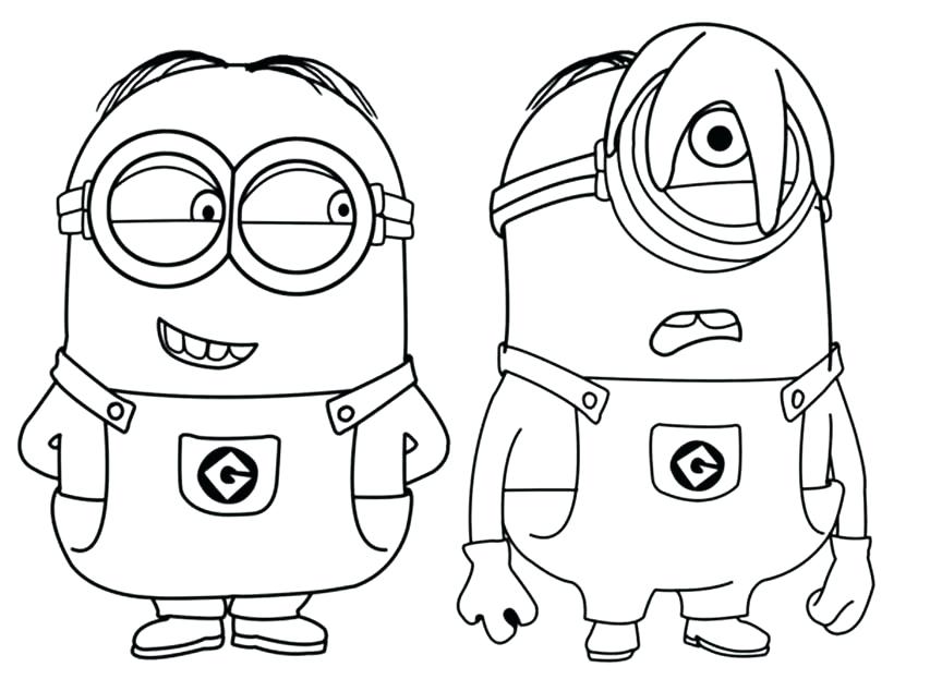 simple minion coloring pages