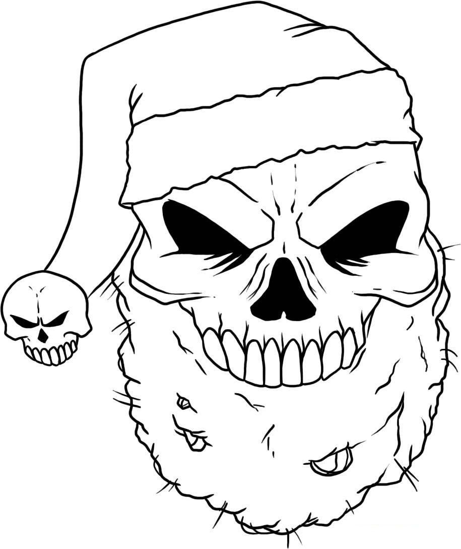 simple skull coloring pages