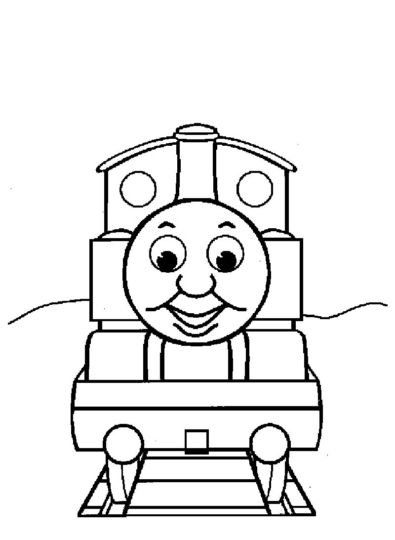 simple thomas the train coloring pages