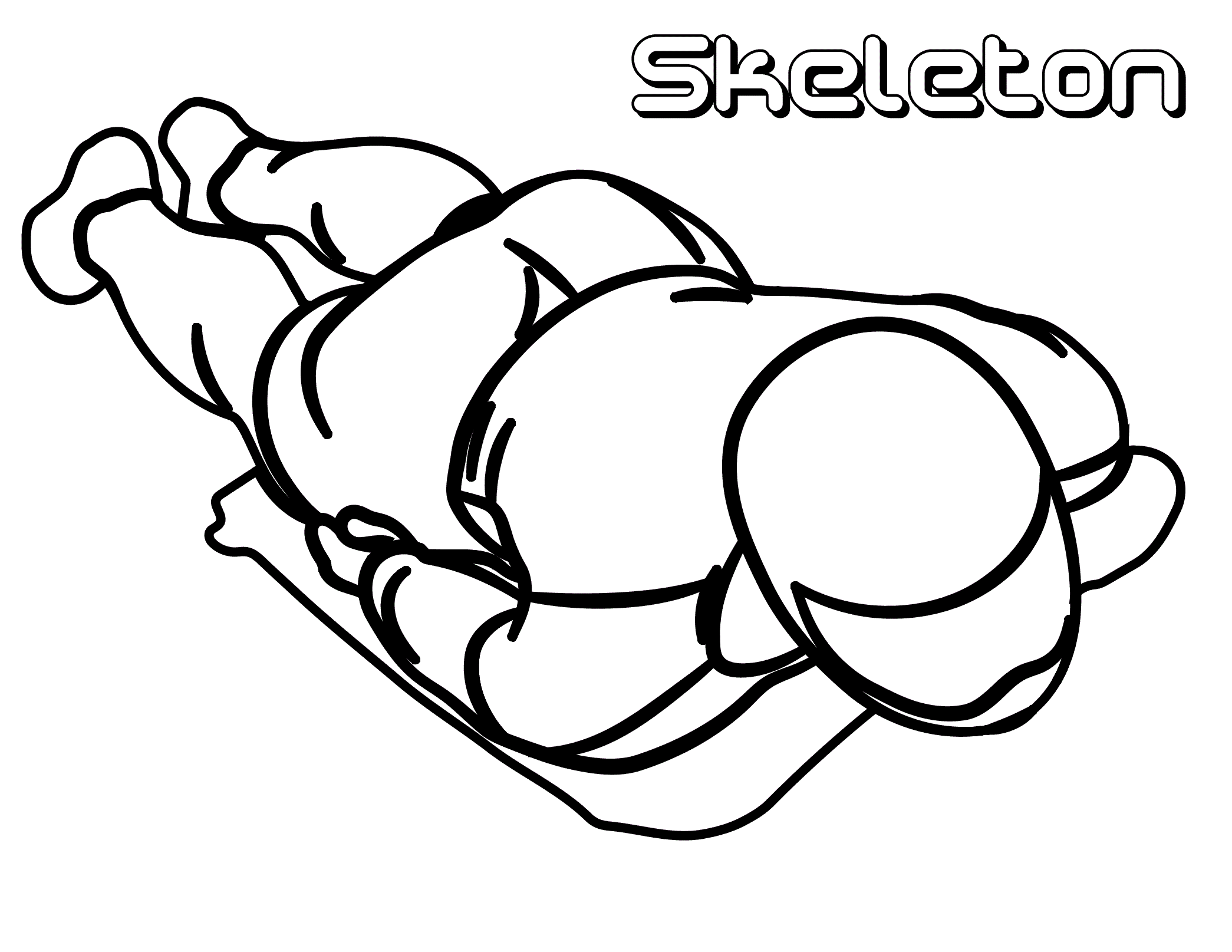 skeleton sport coloring pages