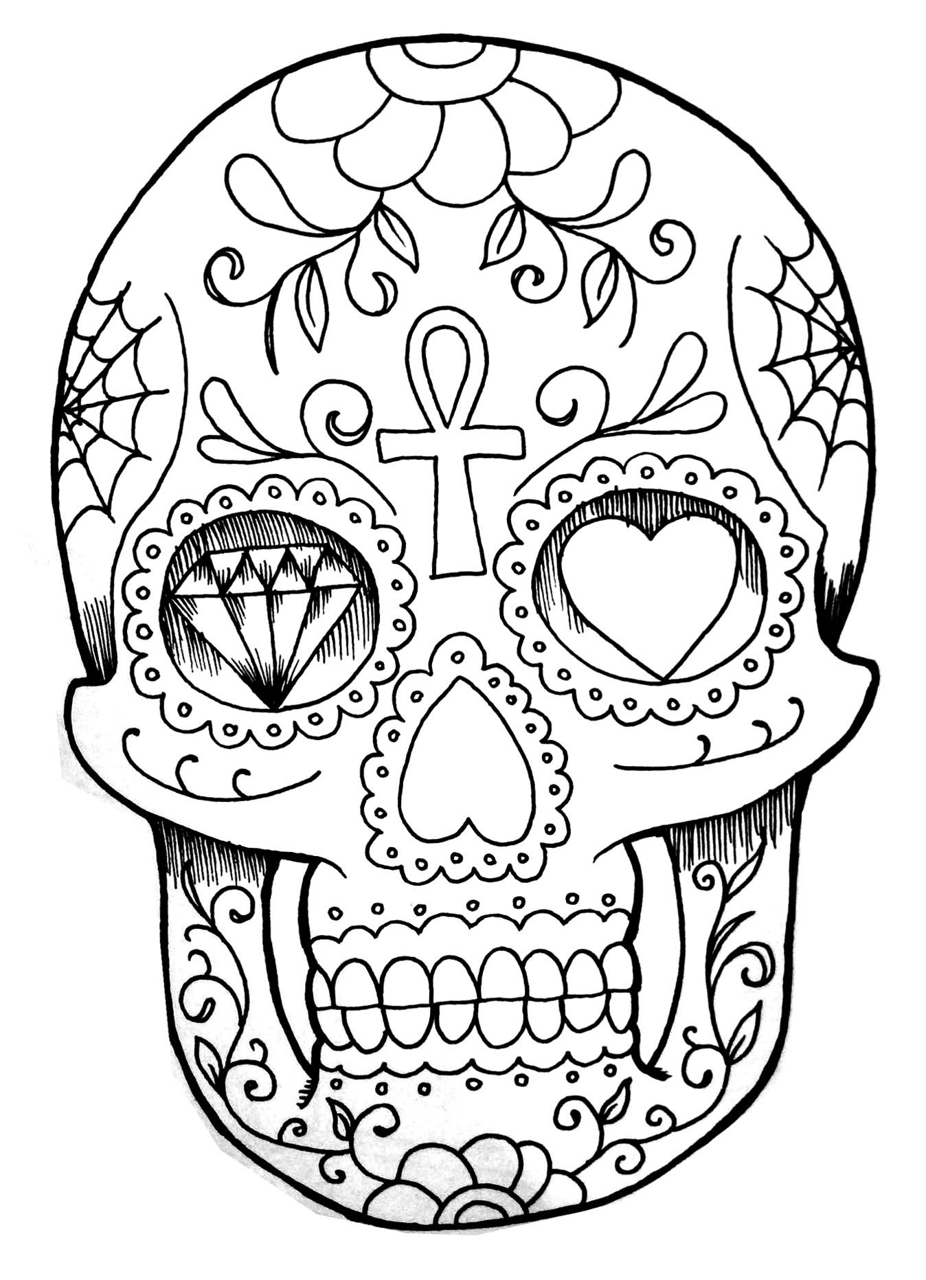 skull and crossbones coloring pages