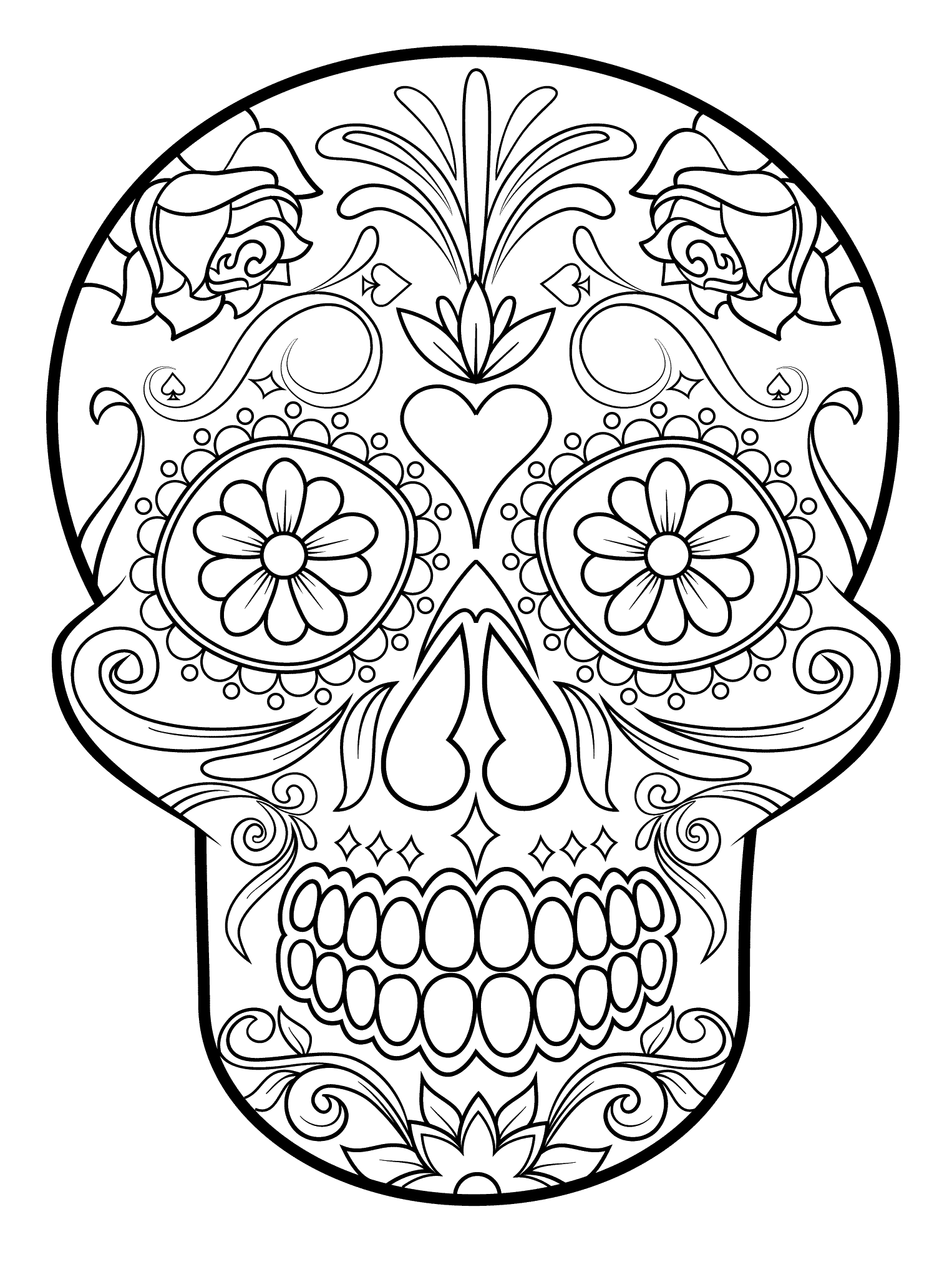 skull coloring pages free
