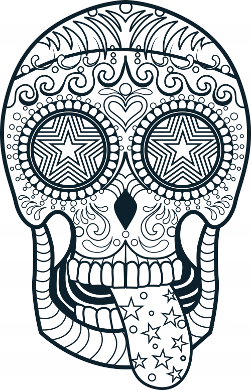 skull coloring pages to print