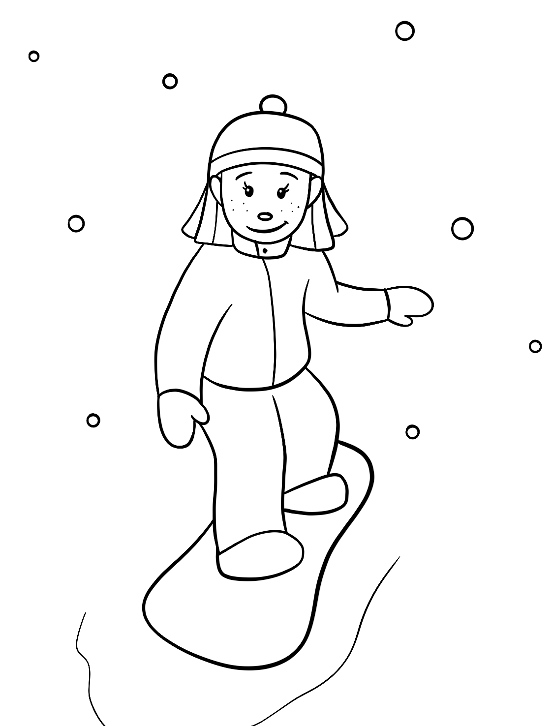 snowboarding coloring pages free